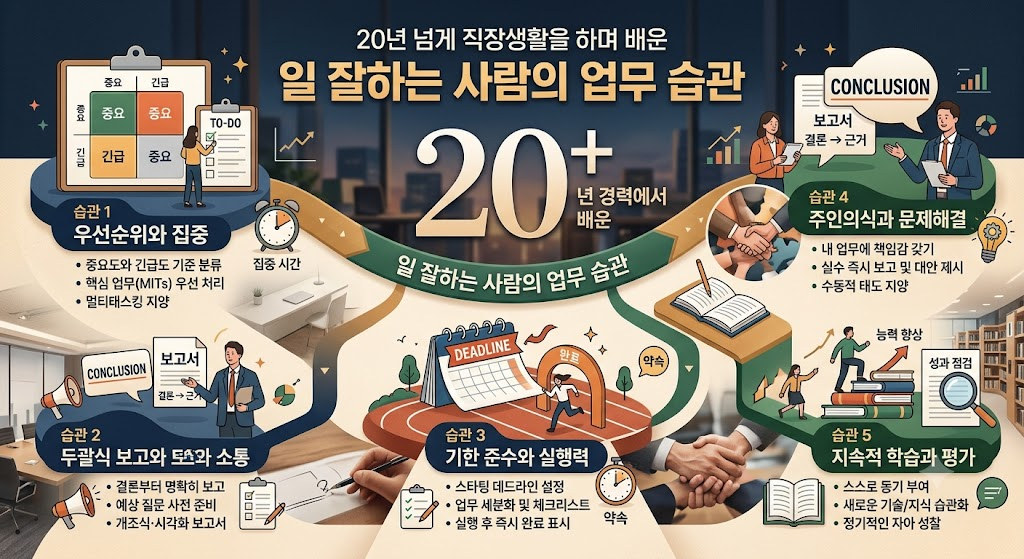 20년 이상 직장 경험으로 정리한 일 잘하는 사람의 업무 습관