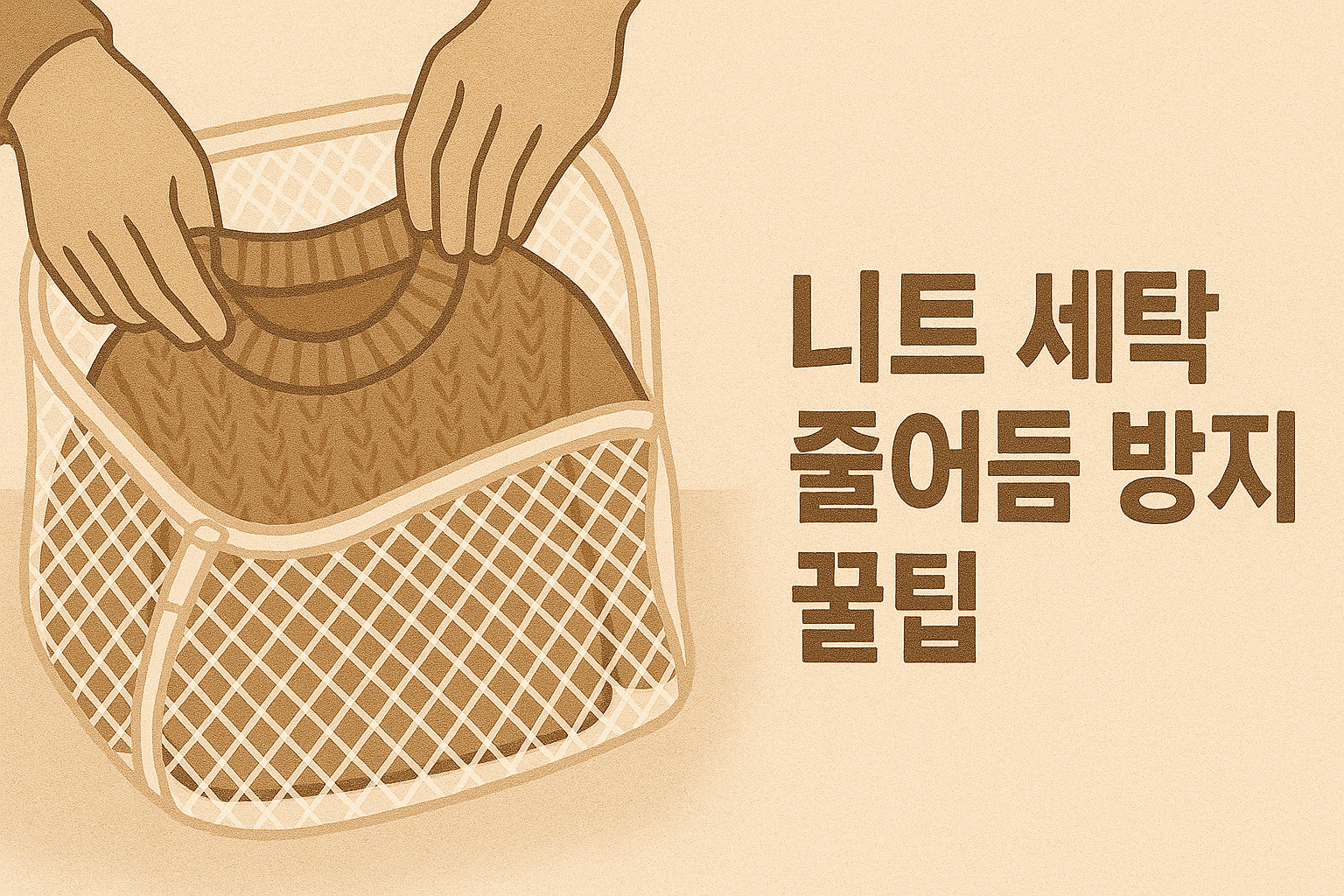 울·니트 세탁법 총정리 🧺 줄어듦·변형 방지하는 방법