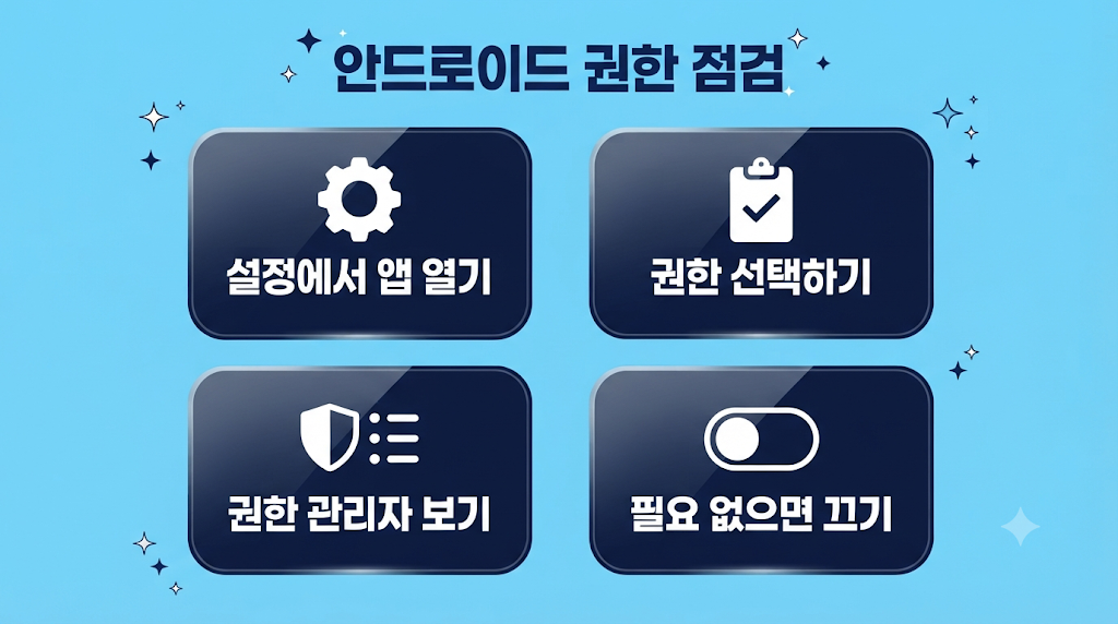 안드로이드 앱 권한 점검 순서
