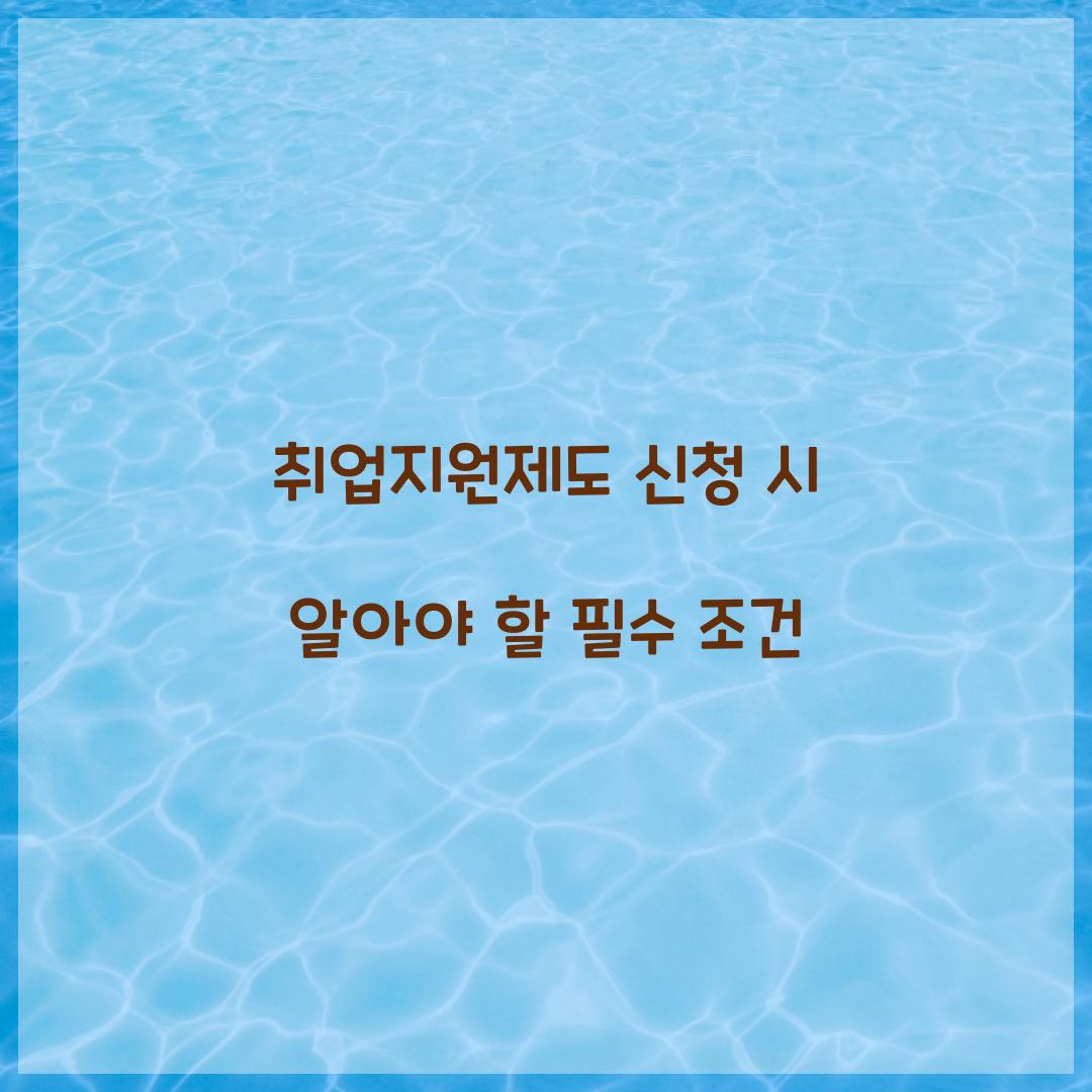 취업지원제도