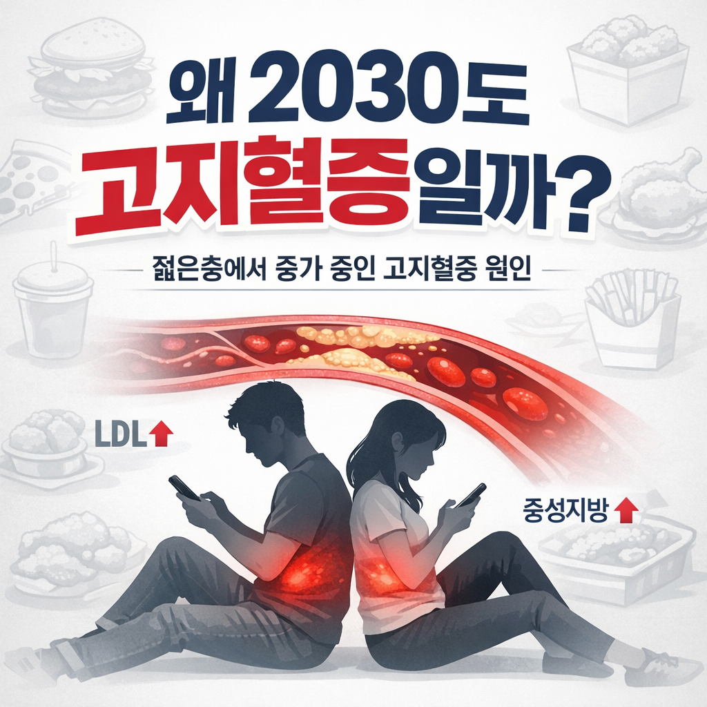 젊은층에서 증가 중인 고지혈증 원인 완전 분석
