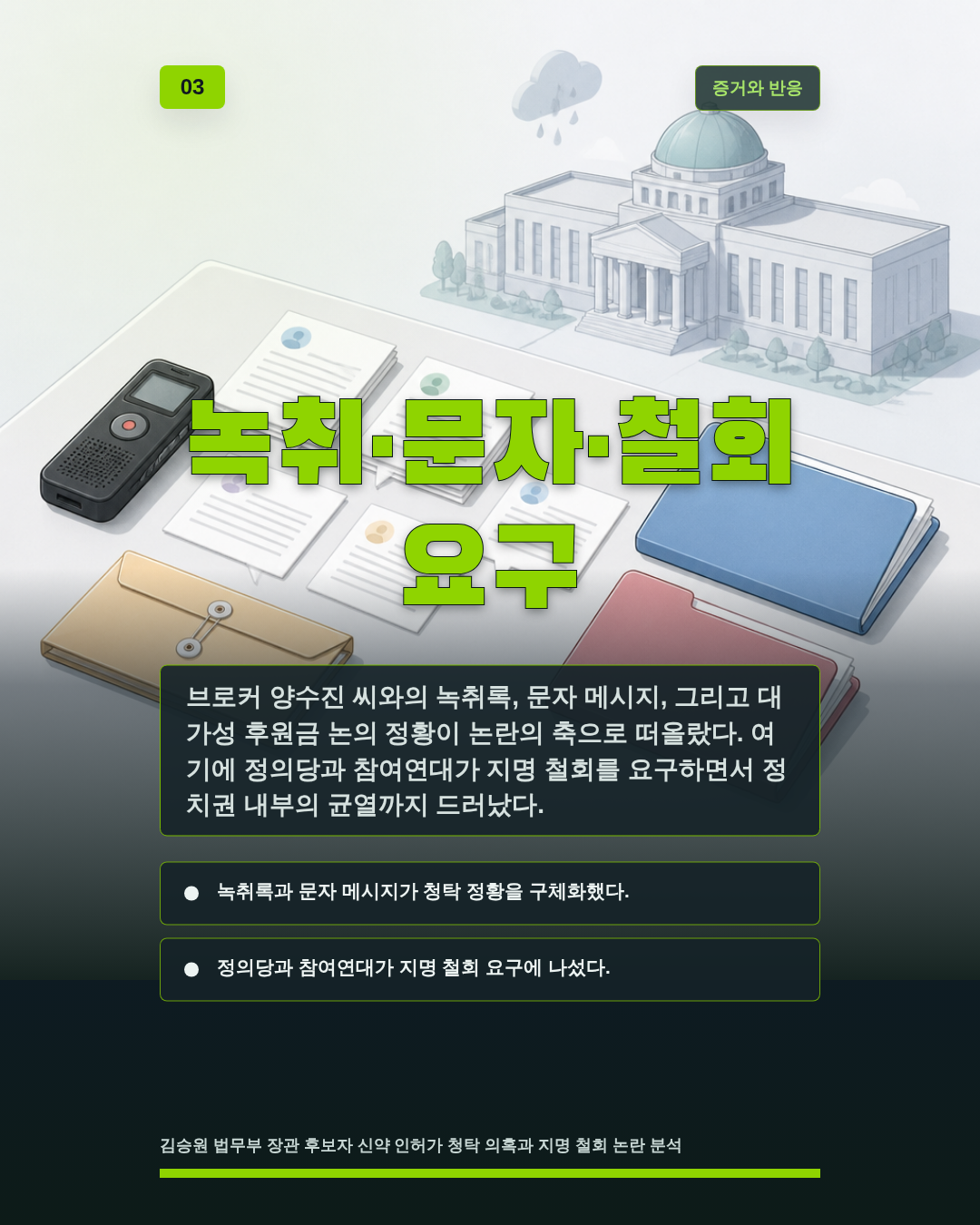 녹취·문자·철회 요구