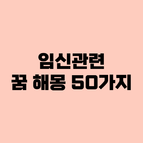 임신하는꿈