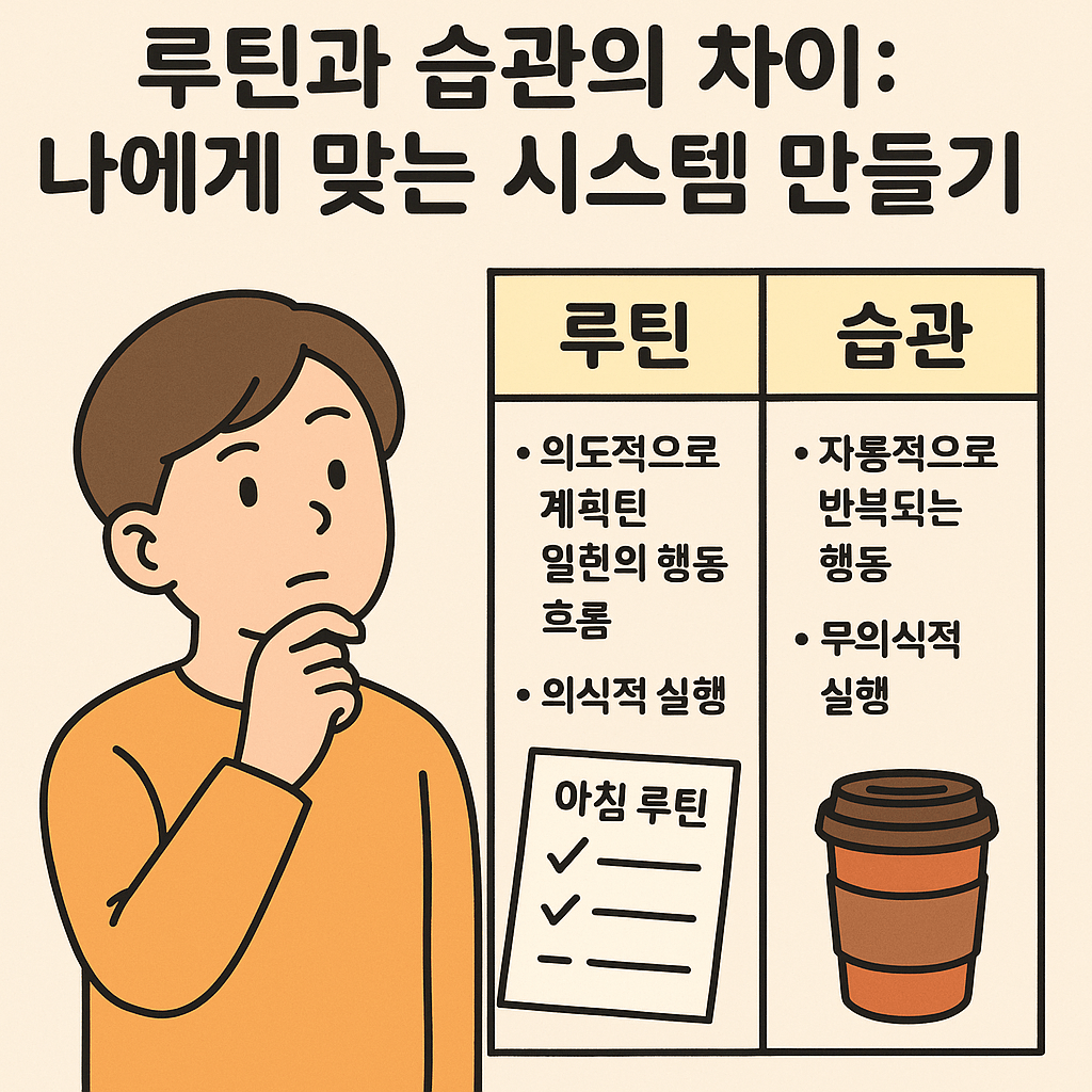 루틴과 습관의 차이