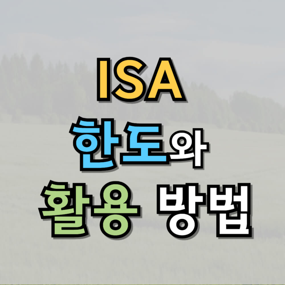ISA 한도와 활용 방법