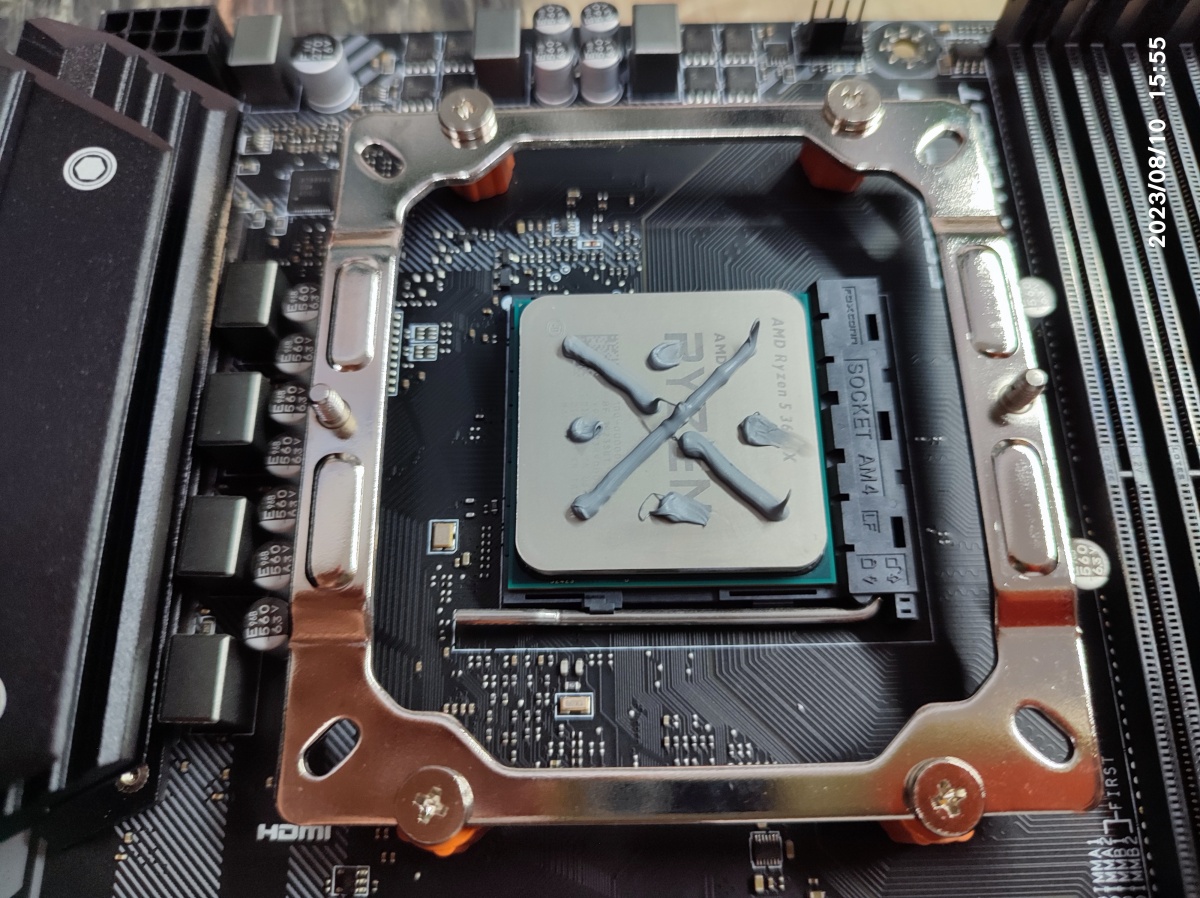 서멀컴파운드 재도포 작업중