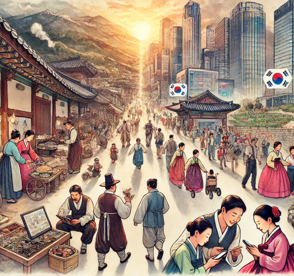 한국의 1900년대부터 현재까지의 사회적 상호작용 및 조직