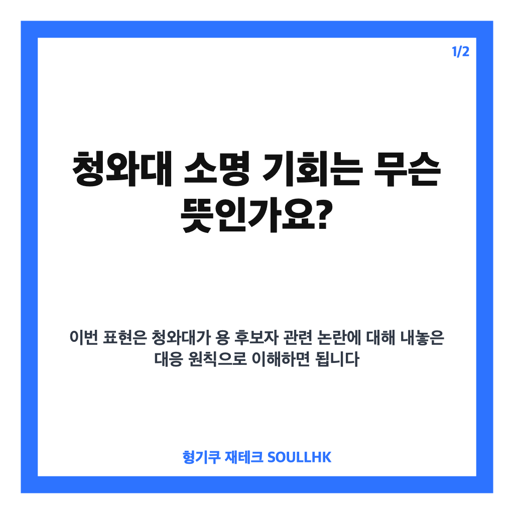 청와대 소명 기회, 용혜인 비례대표직 논란 청문회 입장 정리 카드뉴스 1