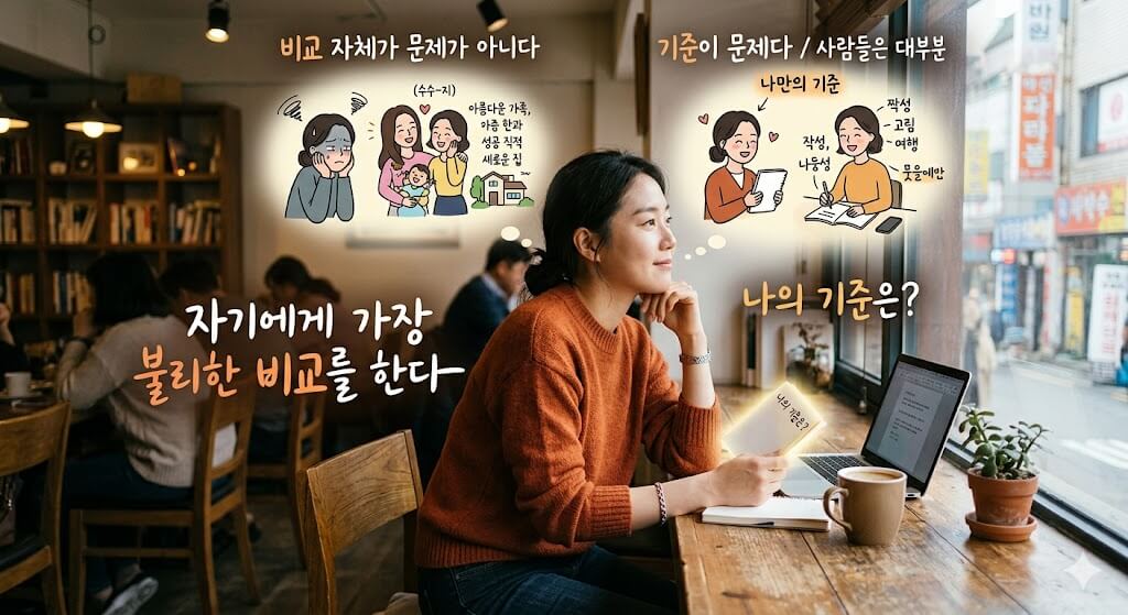 비교 자체가 문제가 아니라 기준이 중요하다 이미지