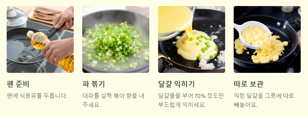 달걀 스크램블 만드는 과정