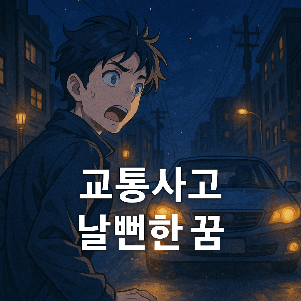 교통사고 날뻔한 꿈