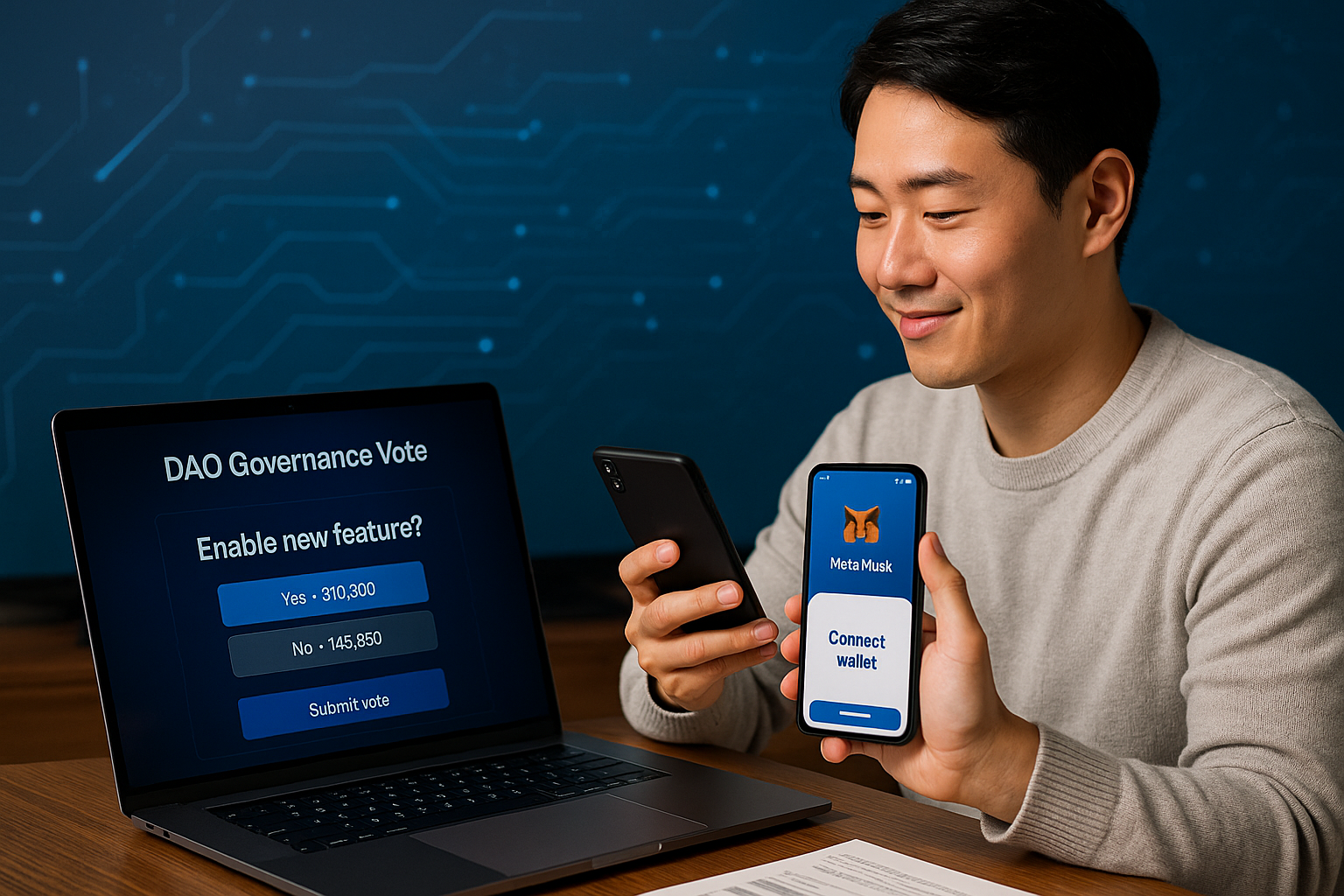 DAO(Decentralized Autonomous Organization) 거버넌스 투표 장