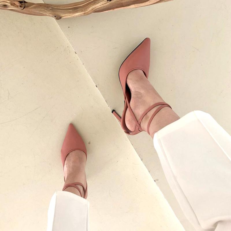 X스트랩 스틸레토힐 앵클스트랩힐 메리제인 구두