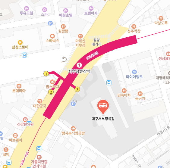 대구서부정류장 위치