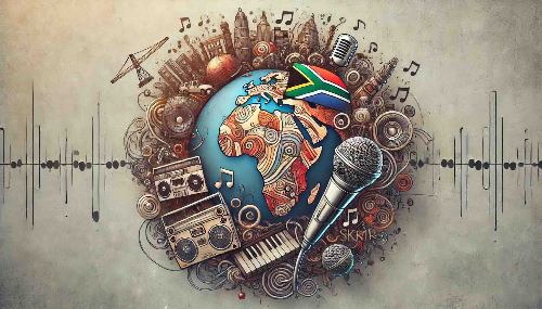 An abstract image showing the spread of hip-hop culture