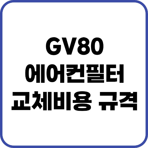 GV80 에어컨필터