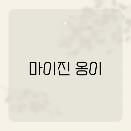 마이진 옹이, 음색에 묻힌 미공개 스토리?