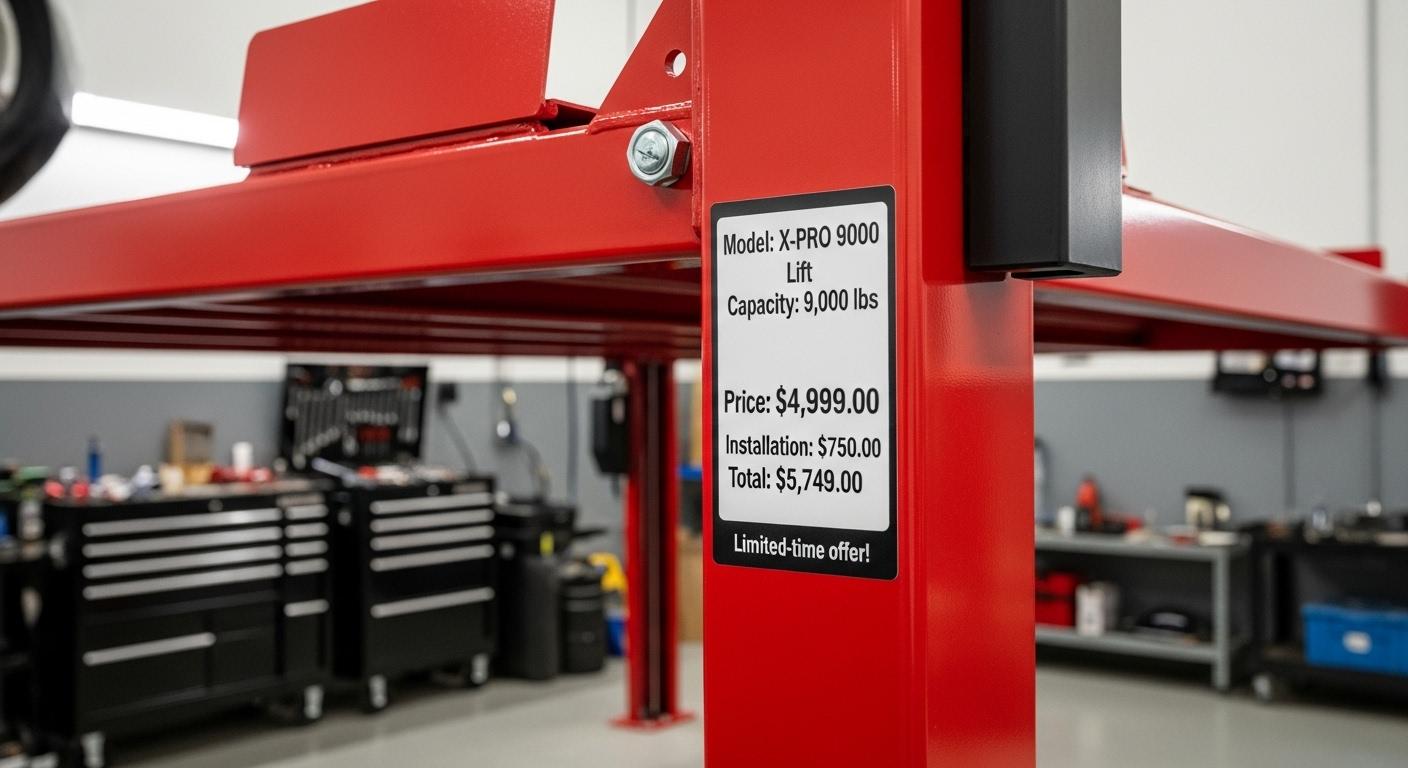 자동차 정비 리프트 가격