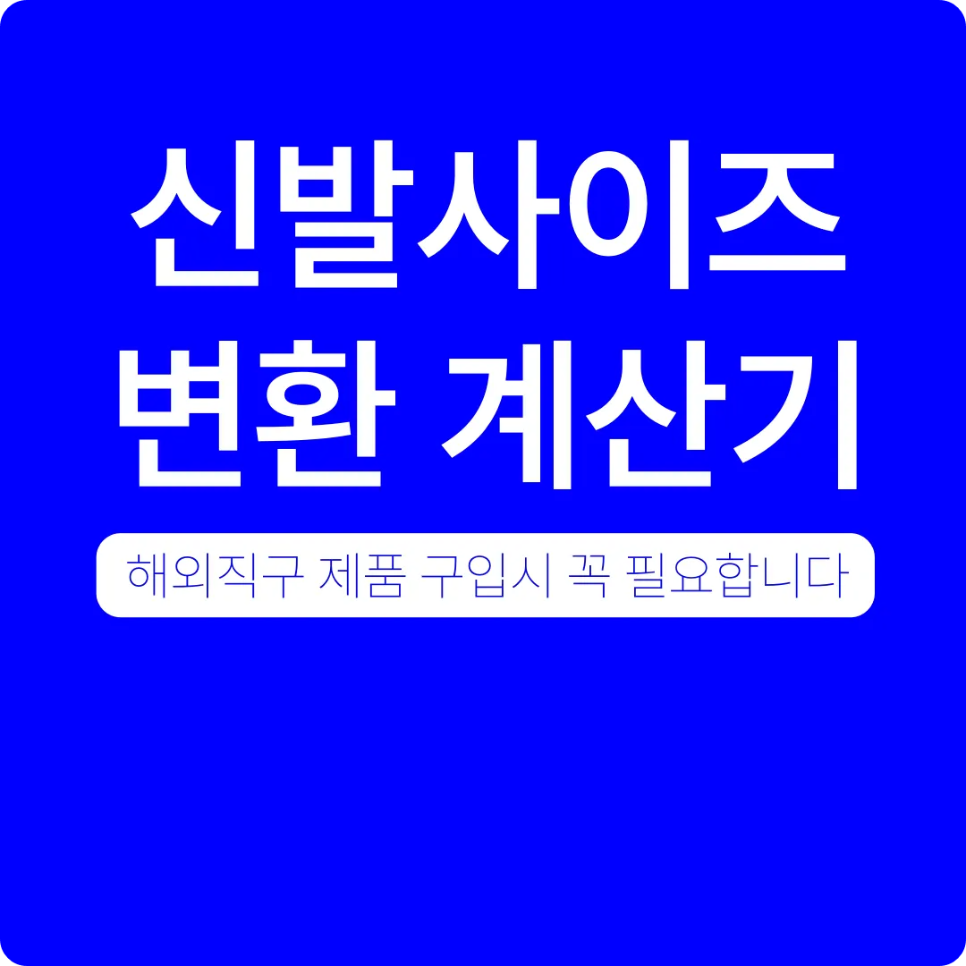 신발사이즈 변환 계산기