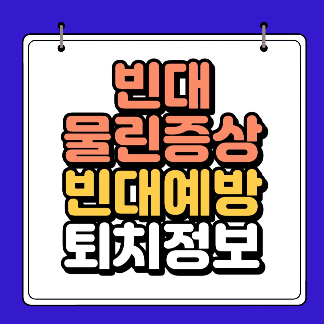 빈대 물린 증상 빈대 예방