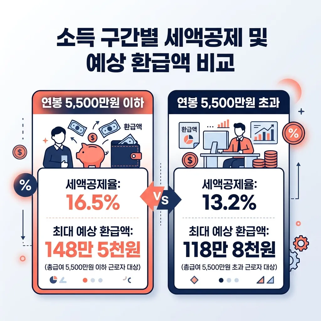 연봉별 연금저축 IRP 세액공제 환급금 실제 계산 비교