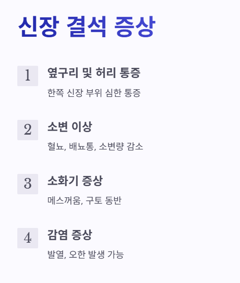 신장 결석 증상