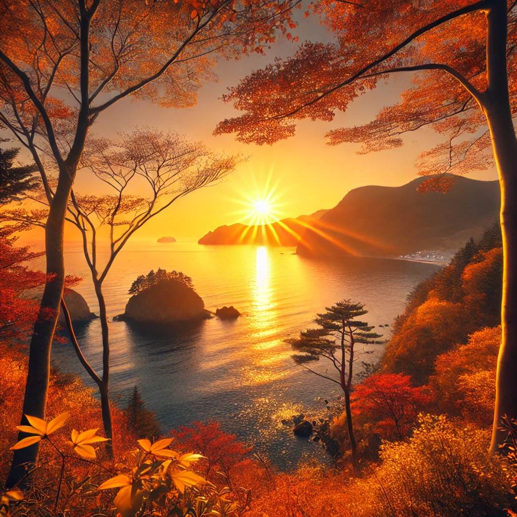 울릉도의 가을전경