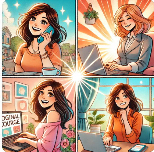 경력 단절 여성,디지털 노매드로 전환 관련 그림