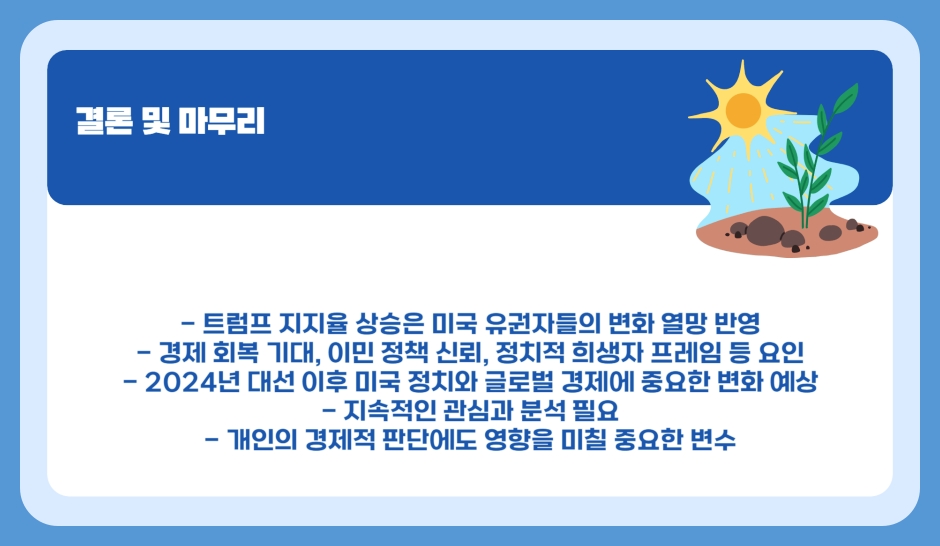 트럼프의 지지율, 사상 최고치 기록 갱신, 왜일까?