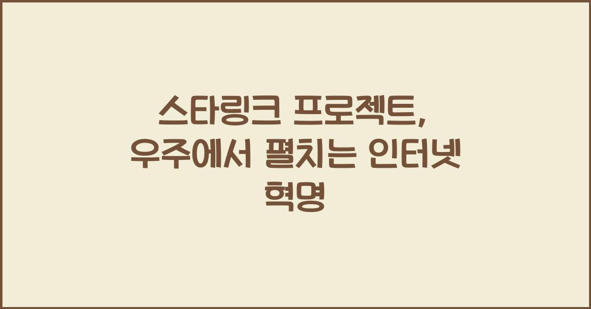 스타링크 프로젝트