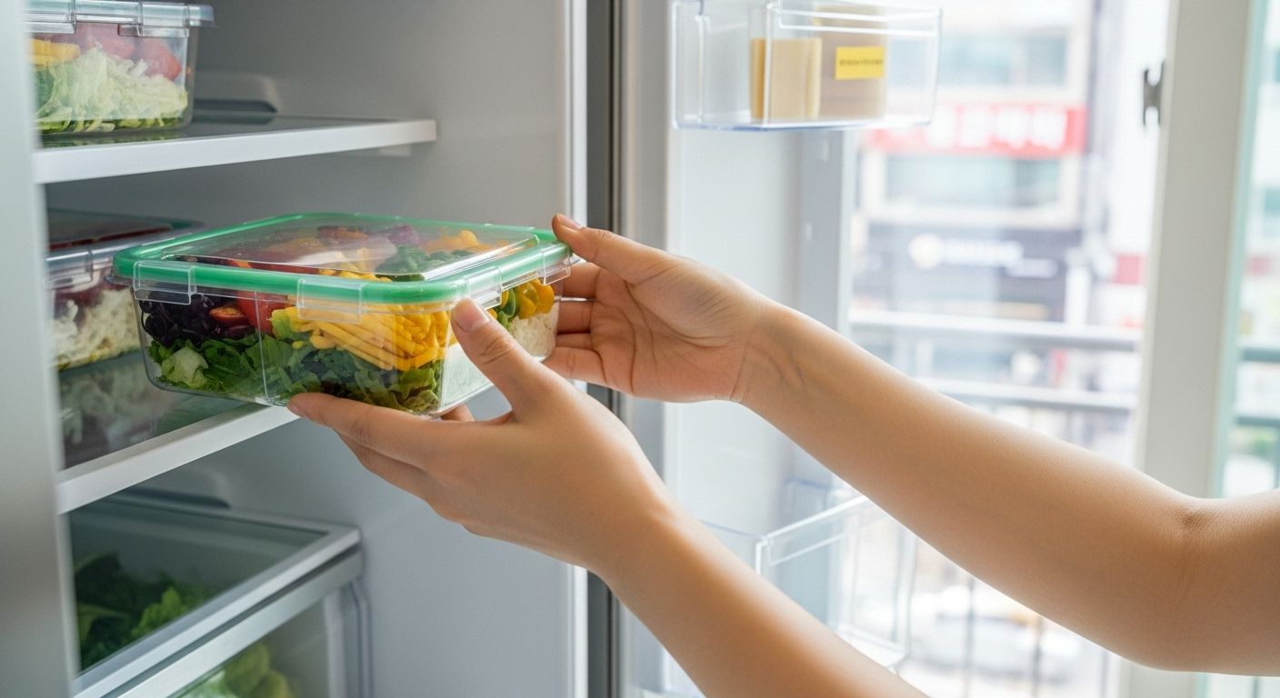 샐러드 준비하는 모습