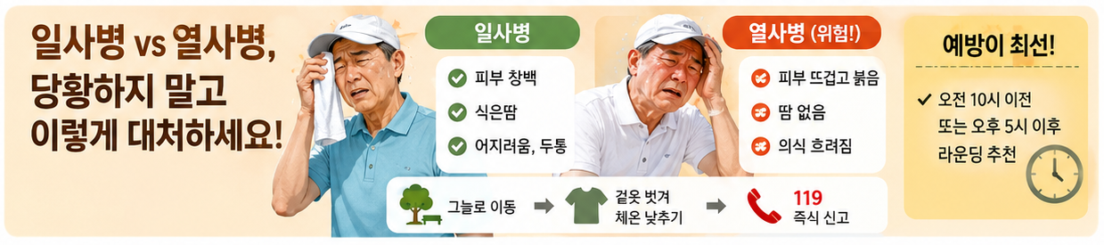 폭염 속 파크골프, 안전하게 즐기는 꿀팁 (준비물부터 예방책까지)