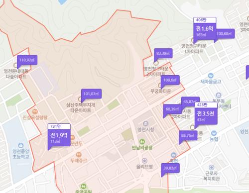 영천 시내 아파트 전세 매물