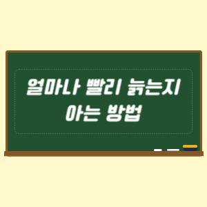 얼마나 빨리 늙는지 아는 방법