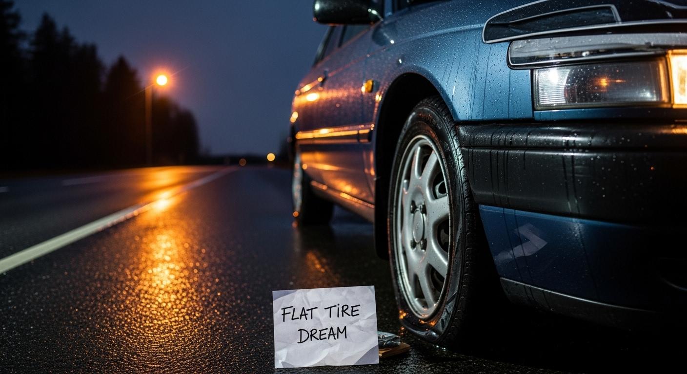 자동차타이어 터진꿈