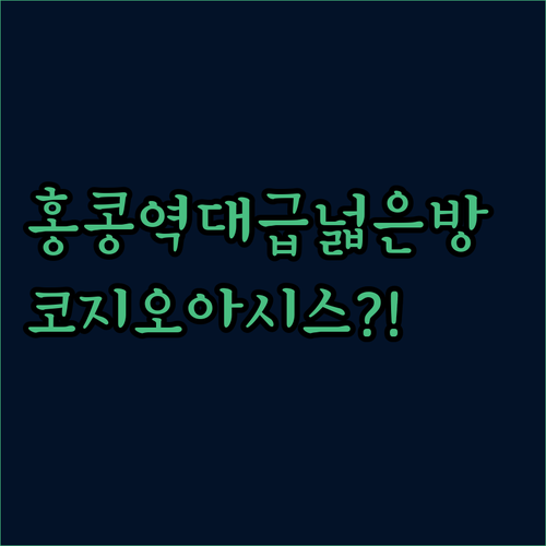 홍콩에서 이렇게 넓은 방이 있다고? ..