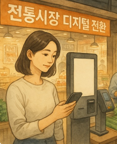 전통시장 디지털 전환 관련 이미지