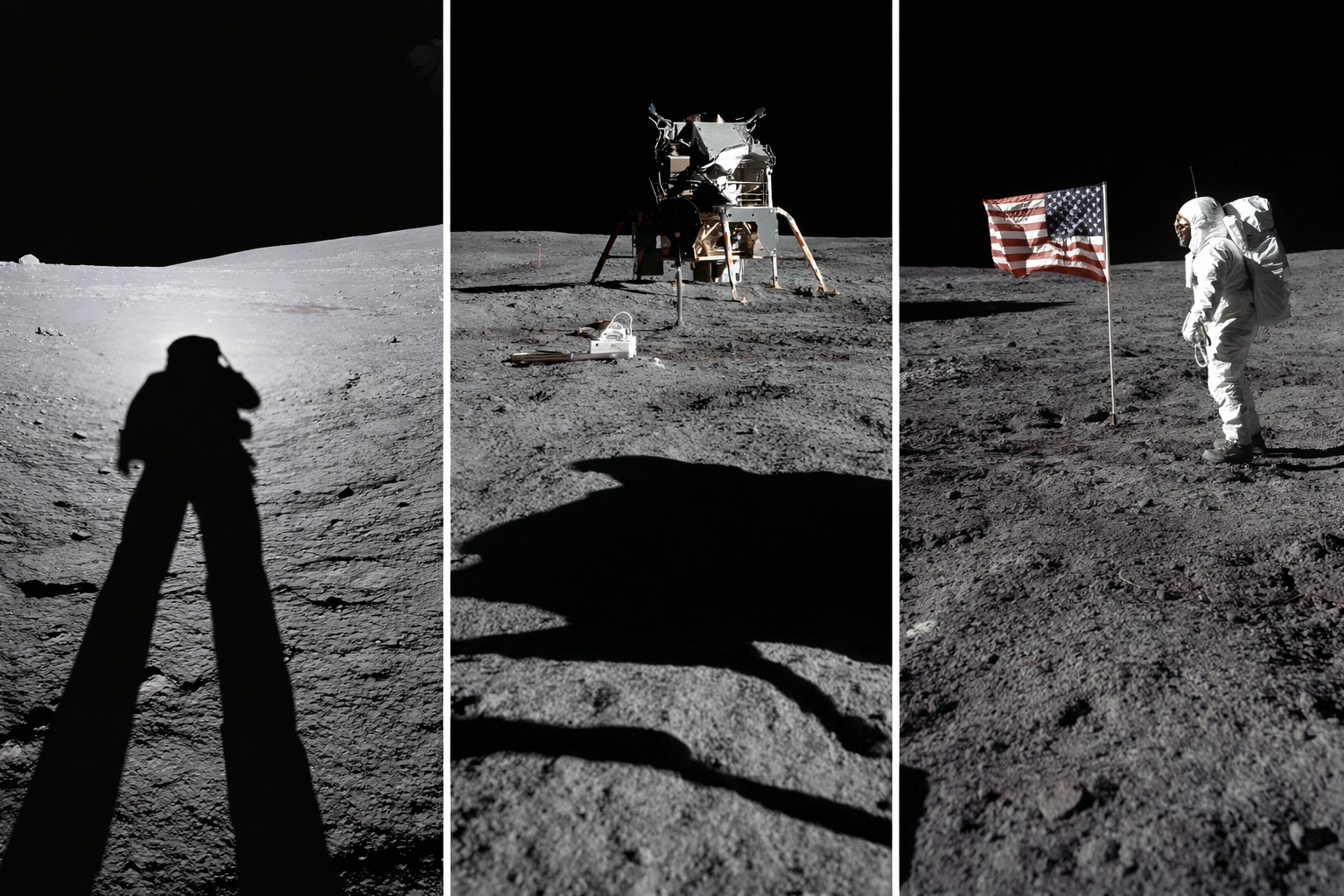 우주에서는 왜 그림자가 더 진하게 보일까? (대기가 없는 환경, 빛이 퍼지지 않는 이유, 달 표면 그림자가 선명한 이유)