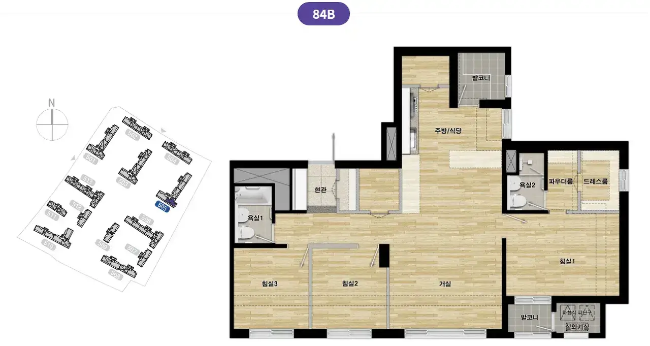 고양창릉 S5블록 평면도