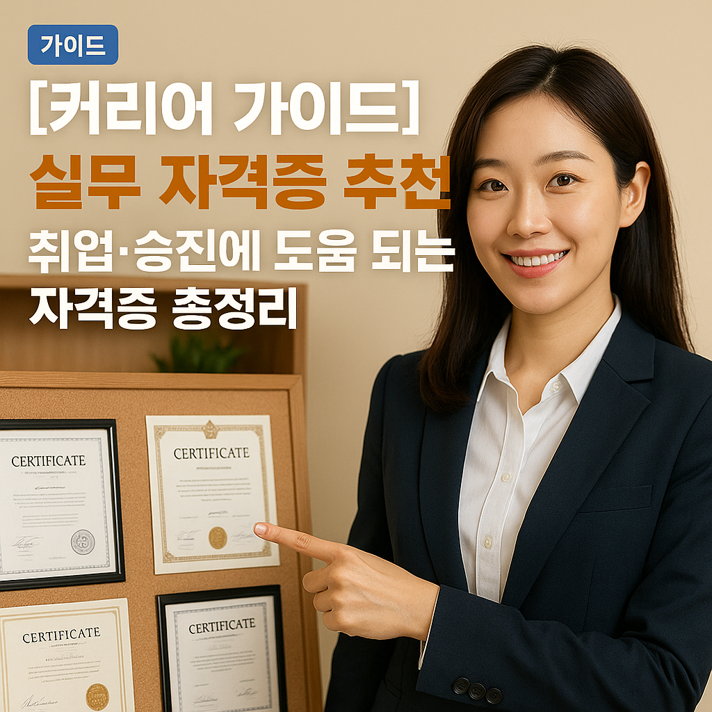 [커리어 가이드] 실무 자격증 추천 ｜ 취업&middot;승진에 도움 되는 자격증 총정리
