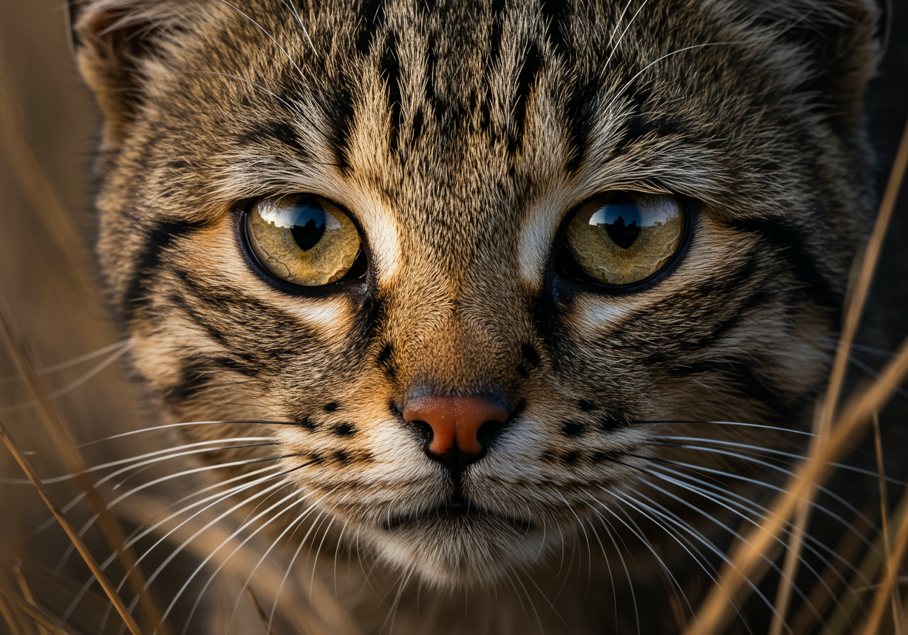 검은발살쾡이 클로즈업 이미지