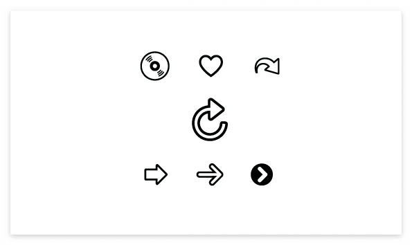 Free Icon vector source : disk, dvd, heart, arrow