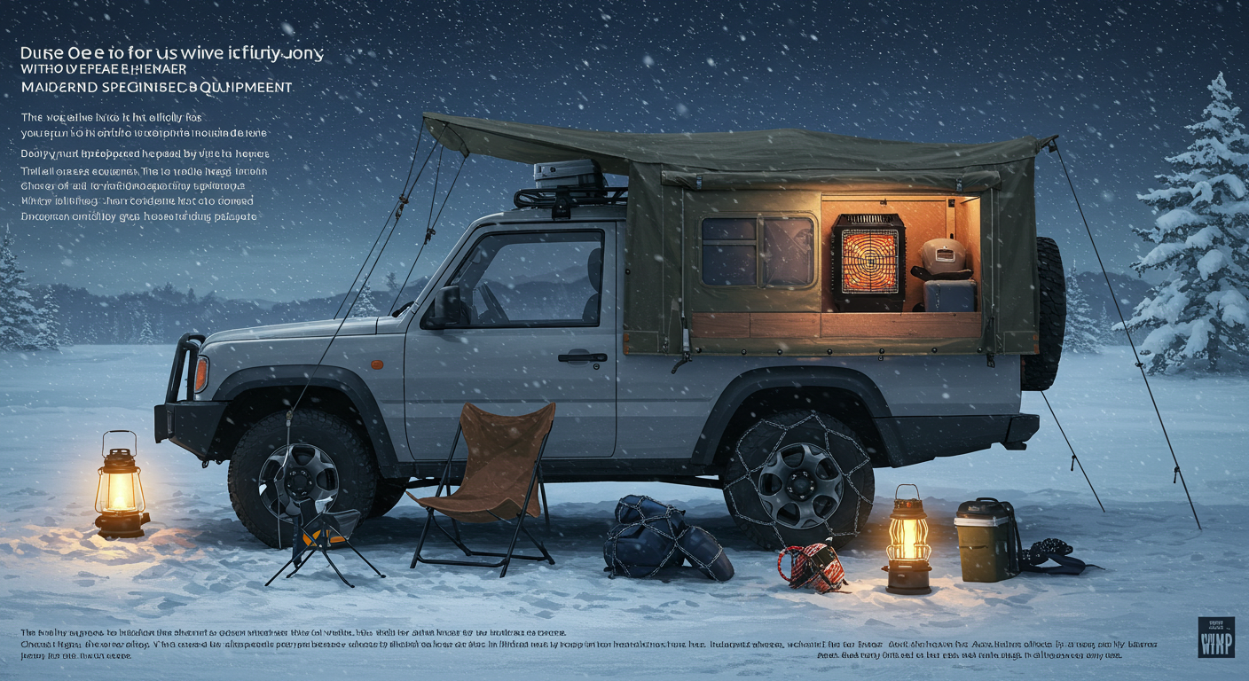 겨울철 캠핑 장비 이미지