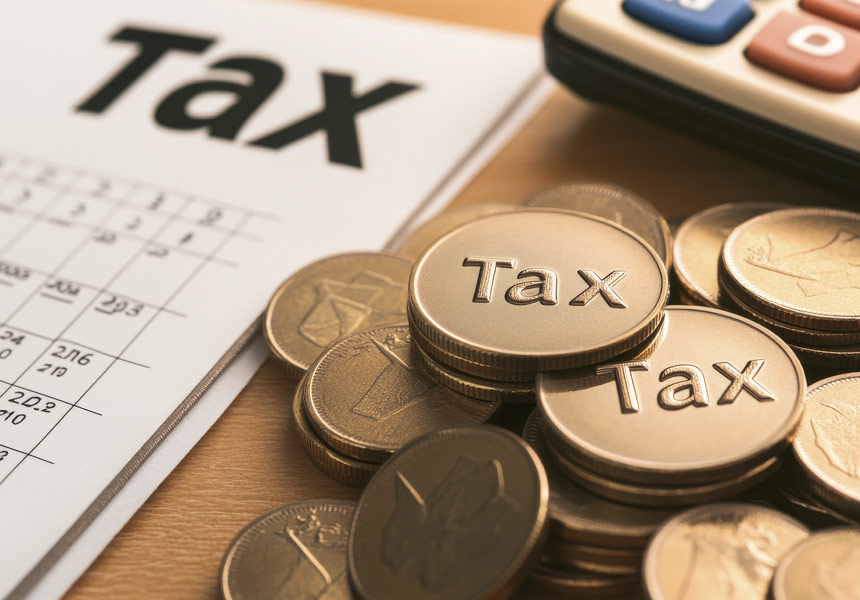 해외 주식 세금 계산과 환율 적용을 표현한 그래프 이미지