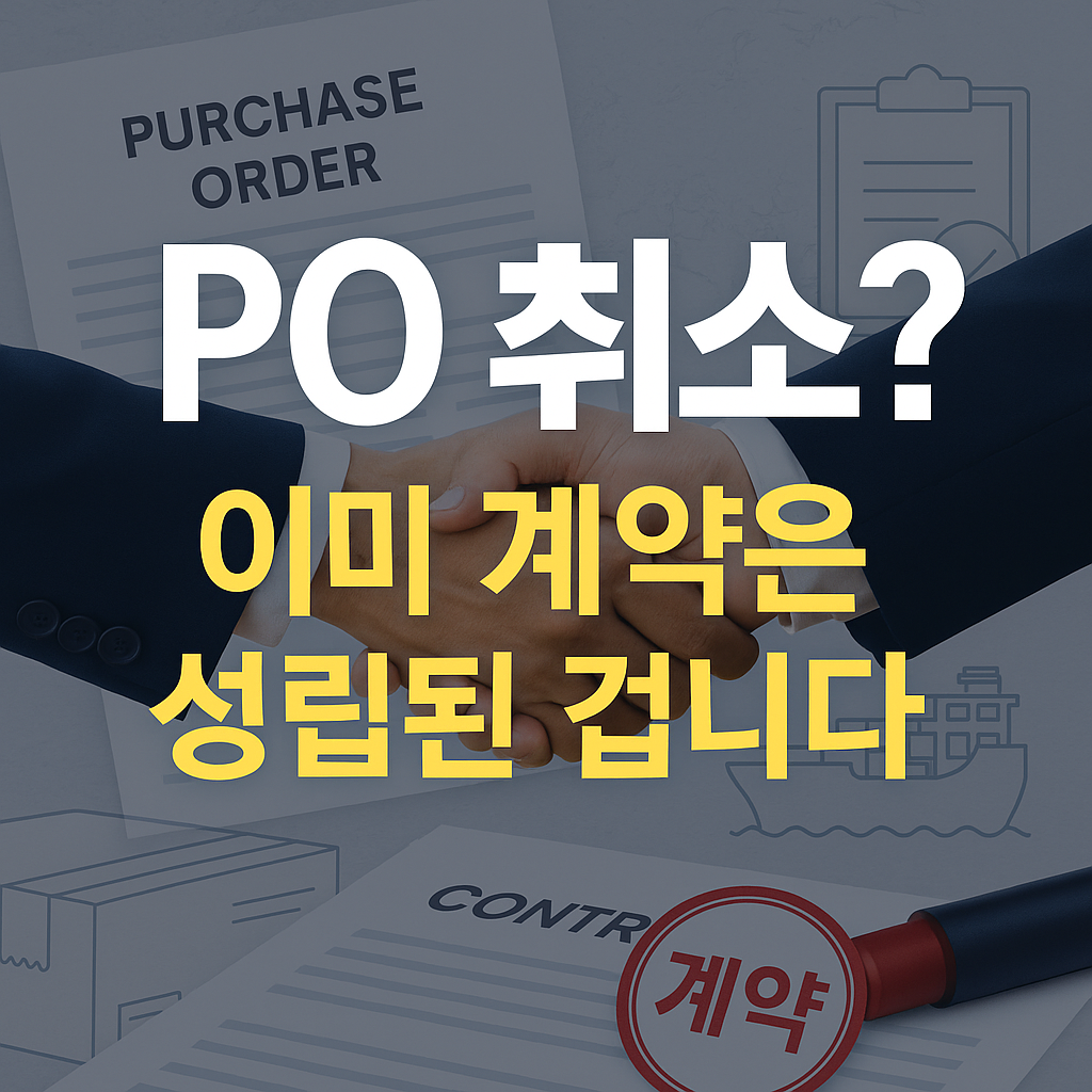 PO 취소?”
이미 계약은 성립된 겁니다.