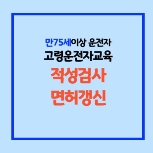 고령운전자교육 면허갱신
