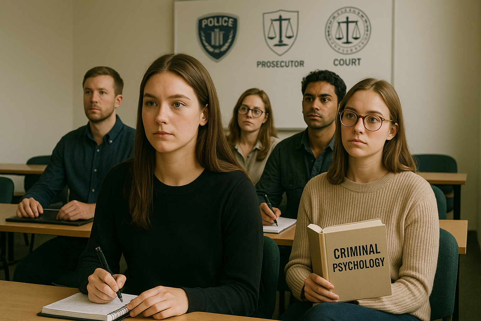 범죄심리학과를 전공하는 학생들의 모습