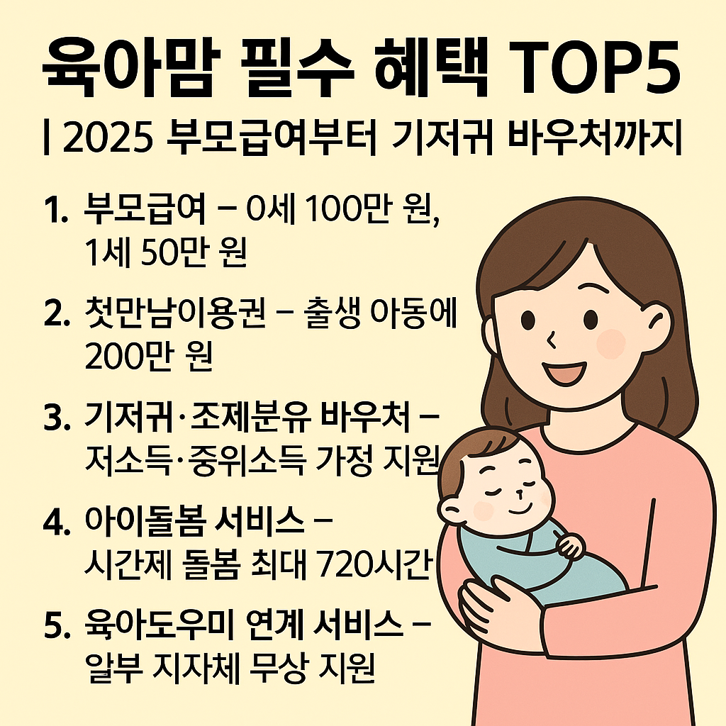 2025 부모급여부터 기저귀 바우처까지