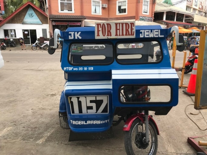 보홀 대중교통 '트라이시클' 사진