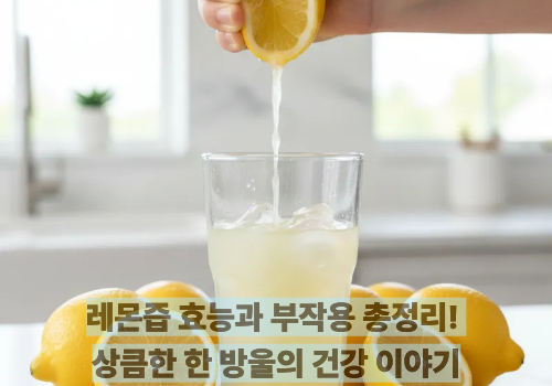 레몬즙 효능과 부작용 총정리! 상큼한 한 방울의 건강 이야기